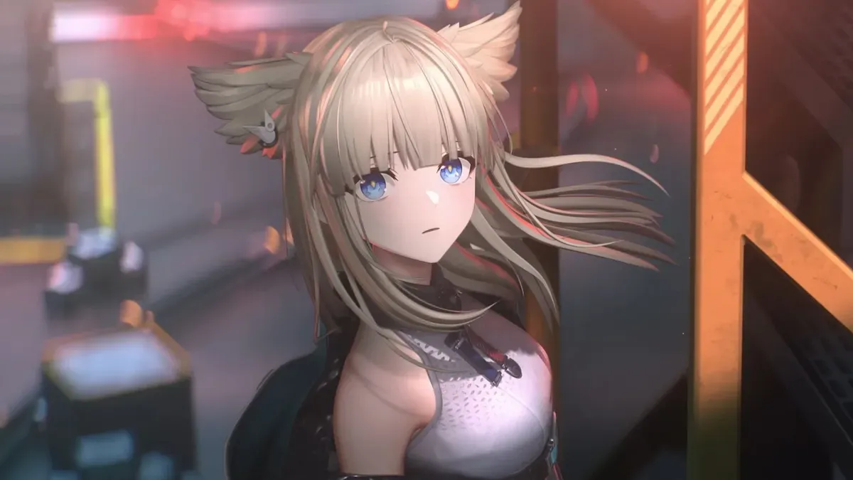 Arknights: Endfield's launch screen with a massive file size warning