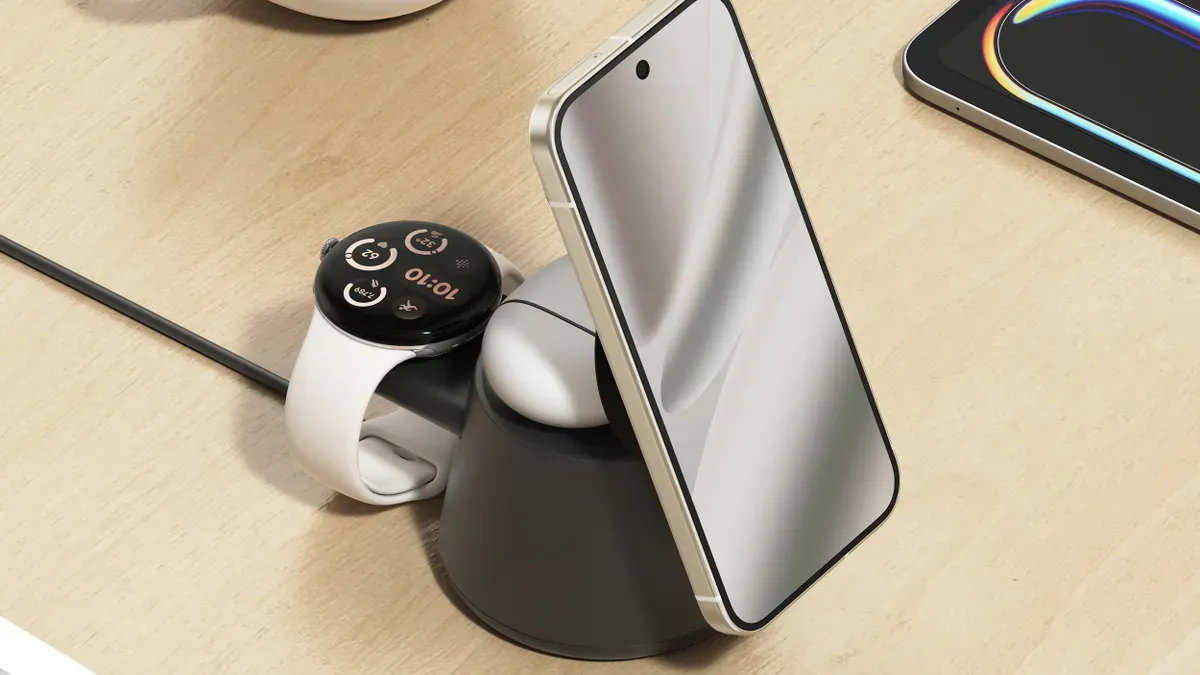 Belkin UltraCharge Modular Charging Dock with smartwatches from Apple, Samsung, and Google