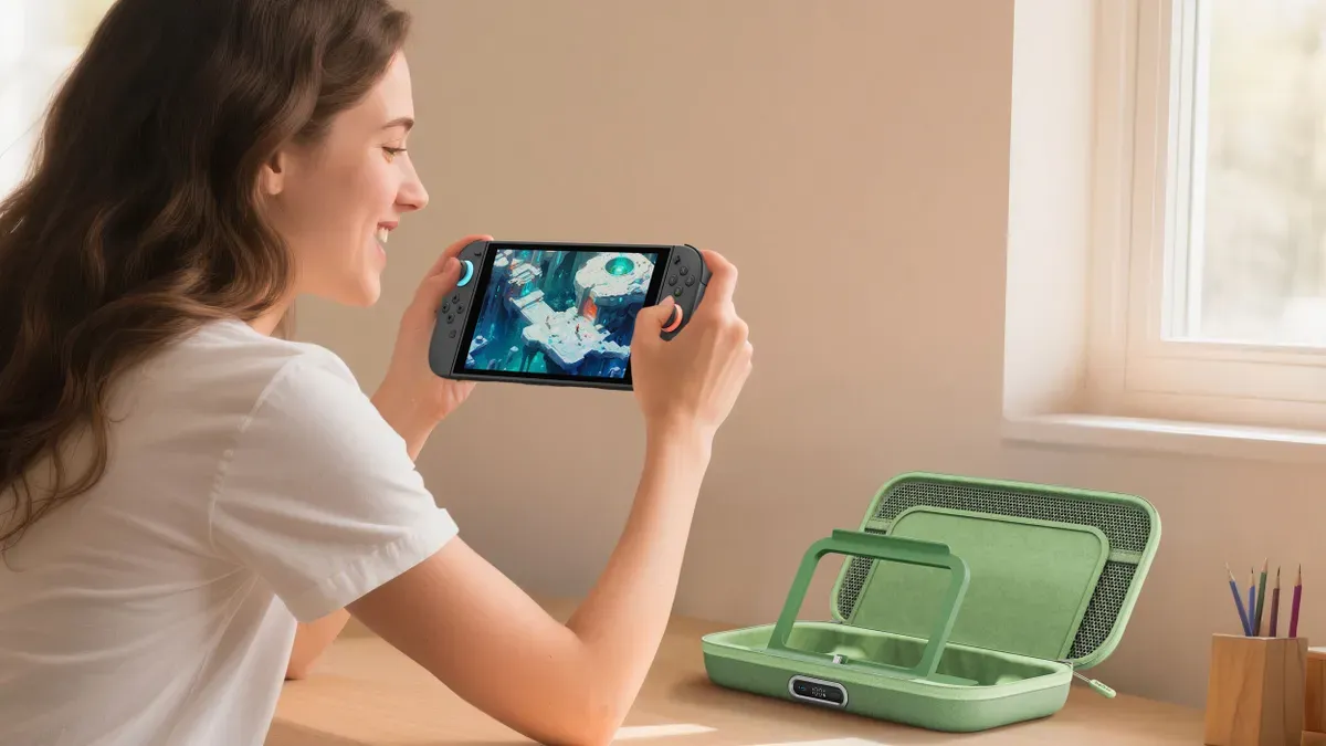Belkin Charging Case Pro for Nintendo Switch 2 with USB-C port and integrated stand