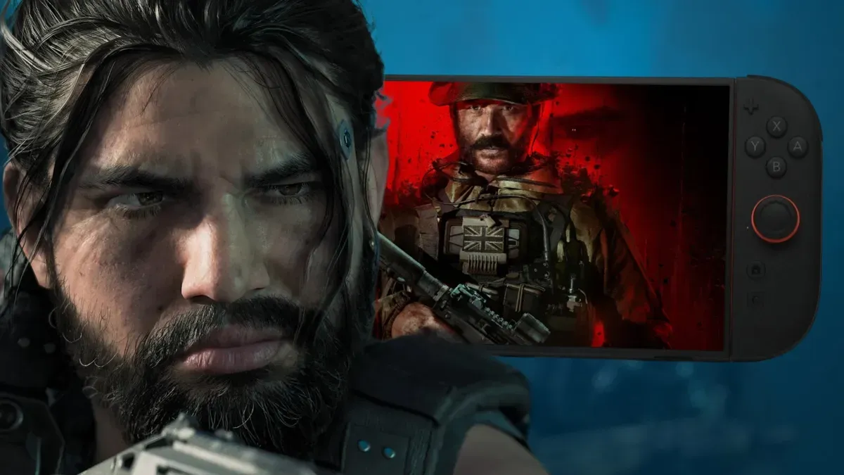 Call of Duty title screen with Nintendo Switch 2 logo overlay