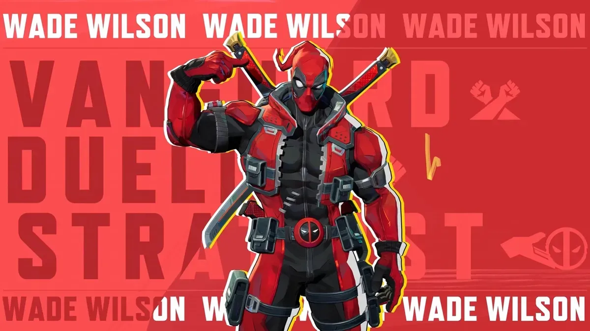 Deadpool character in Marvel Rivals of Heroes game