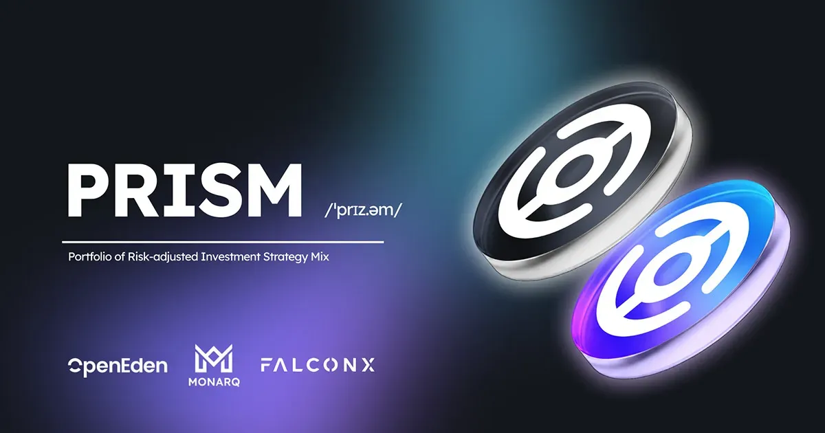 PRISM tokenized yield portfolio collaboration between FalconX, Monarq, and OpenEden