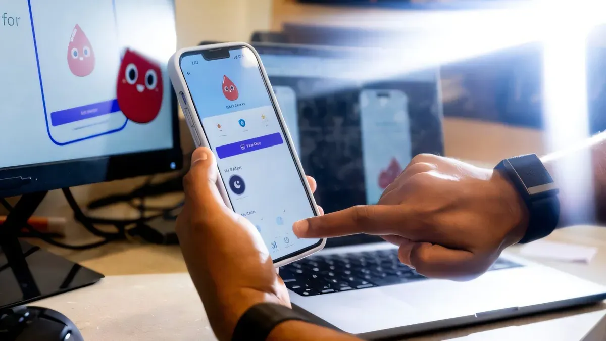 Sugar Slay app interface showing glucose tracking and gamified missions for diabetes management