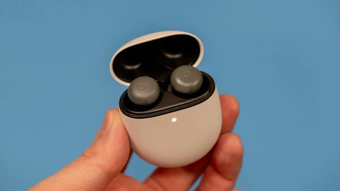 Bluetooth headphones with a warning sign indicating security vulnerability
