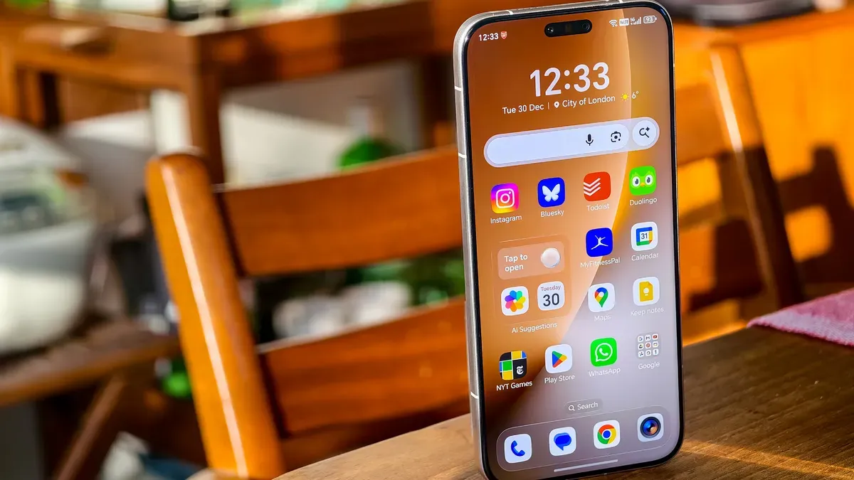 Honor Magic 8 Pro with triple rear cameras and plastic back panel