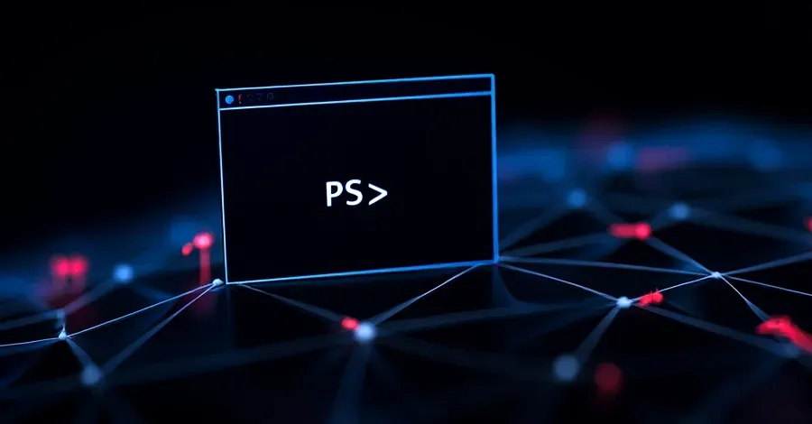 Cybersecurity threat visualization showing AI-generated malware bypassing email filters to target blockchain developers