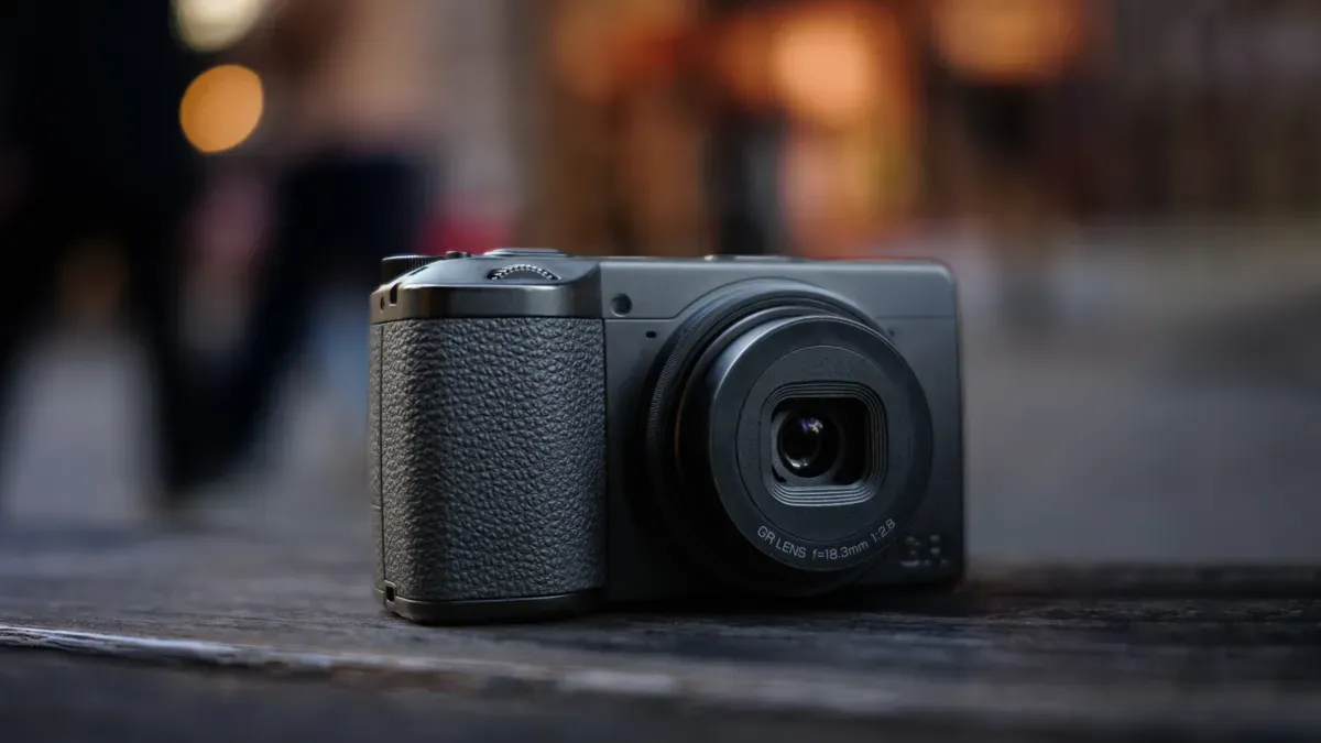 Ricoh GR IV Monochrome with its blacked-out logo and matte finish