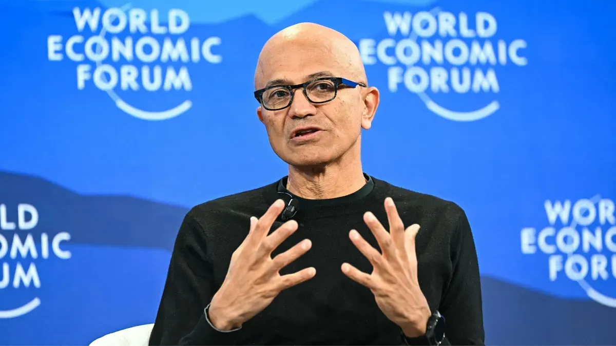 Satya Nadella discussing AI challenges
