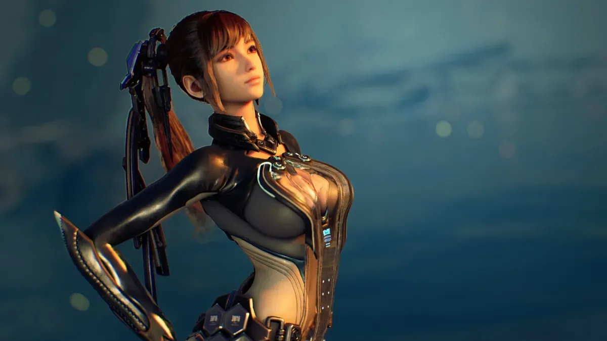 Stellar Blade game screenshot with AI elements