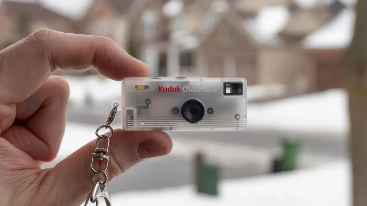 Kodak Charmera retro digital camera with transparent design