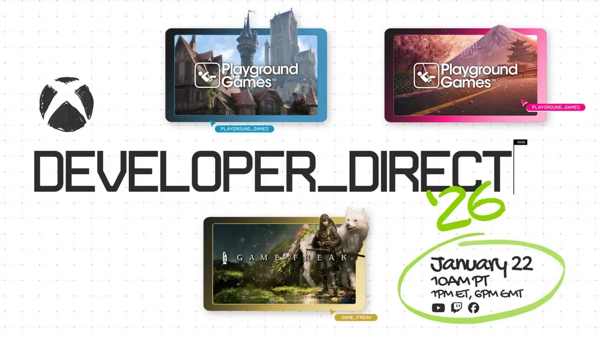 Xbox Developer Direct 2025 event logo featuring Fable, Forza Horizon 6, and Beast of Reincarnation