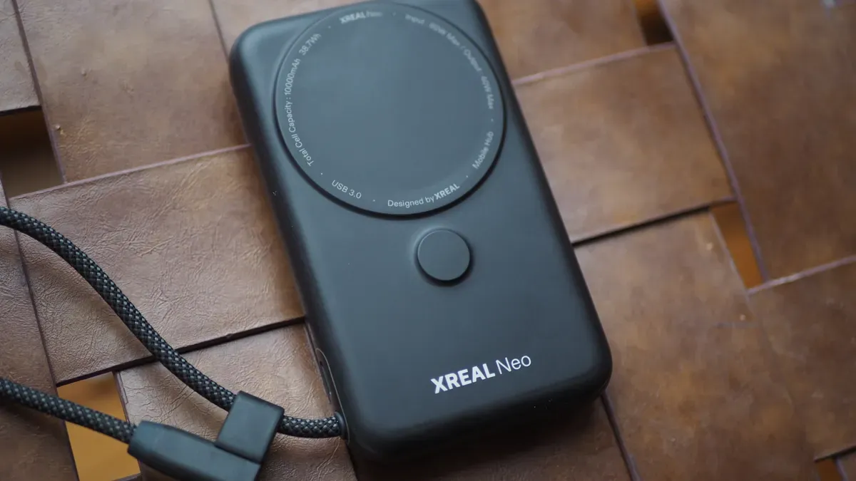 Xreal Neo battery dock with MagSafe ring and kickstand for AR glasses